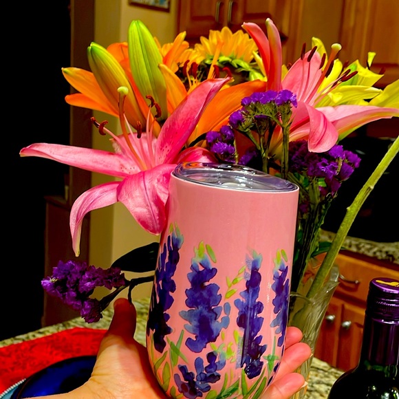 Haven & Key Bluebonnet Blush Stainless Steel Stemless Wine Tumbler - Picture 2 of 4